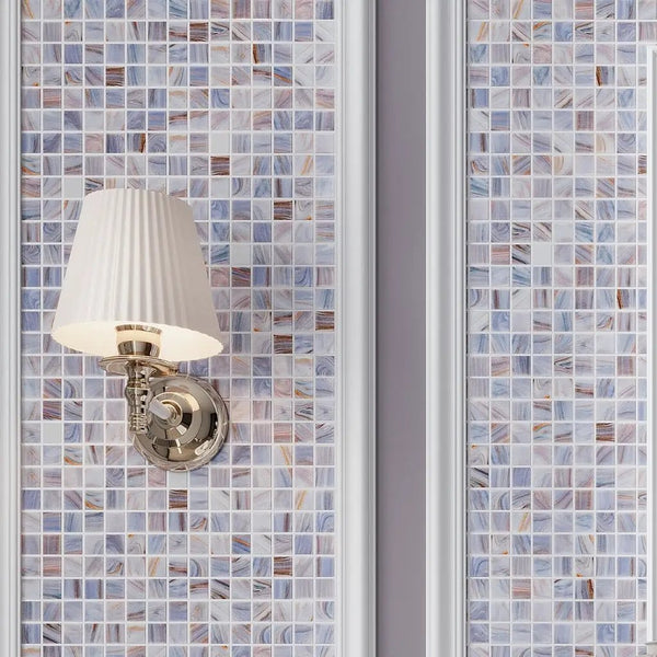 Manatee Blue 12x12 Glossy Uniform Square Glass Mosaic Tile (20 pack, 20 sq ft/case)
