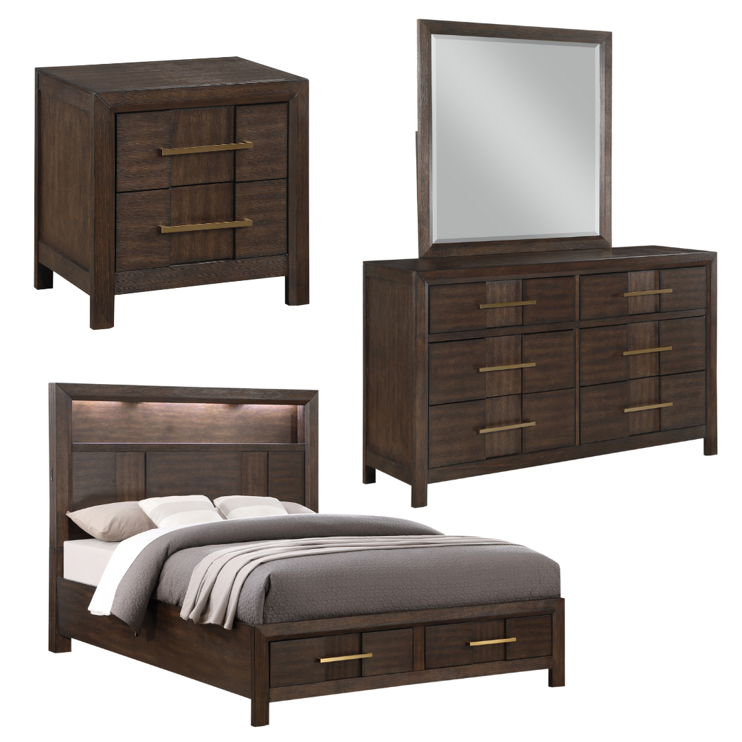 Modern 4 PCs King Size Set by BLAKHOM