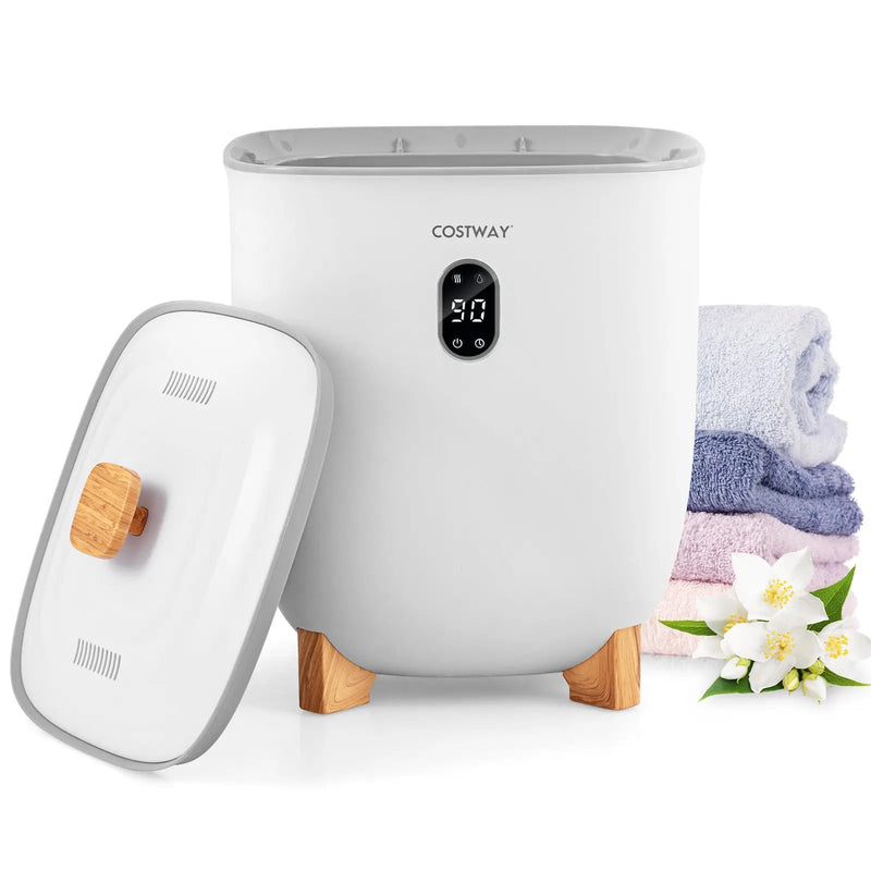 20L Towel Warmer Bucket with PTC Air Heater for Rapid and Even Heating-White by DirectDeals