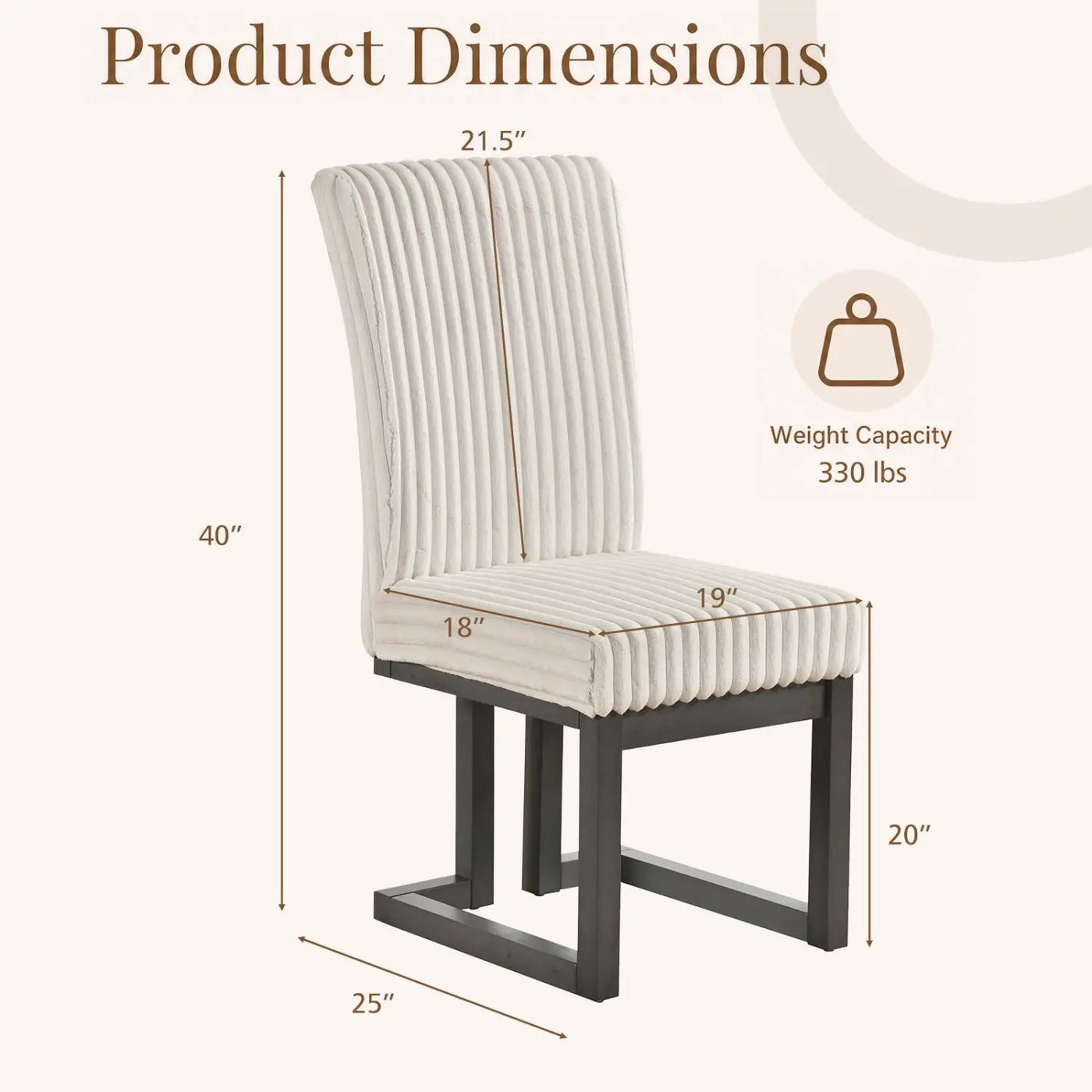 Upholstered Dining Chairs Set of 4 with Rubber Wood Legs by DirectDeals