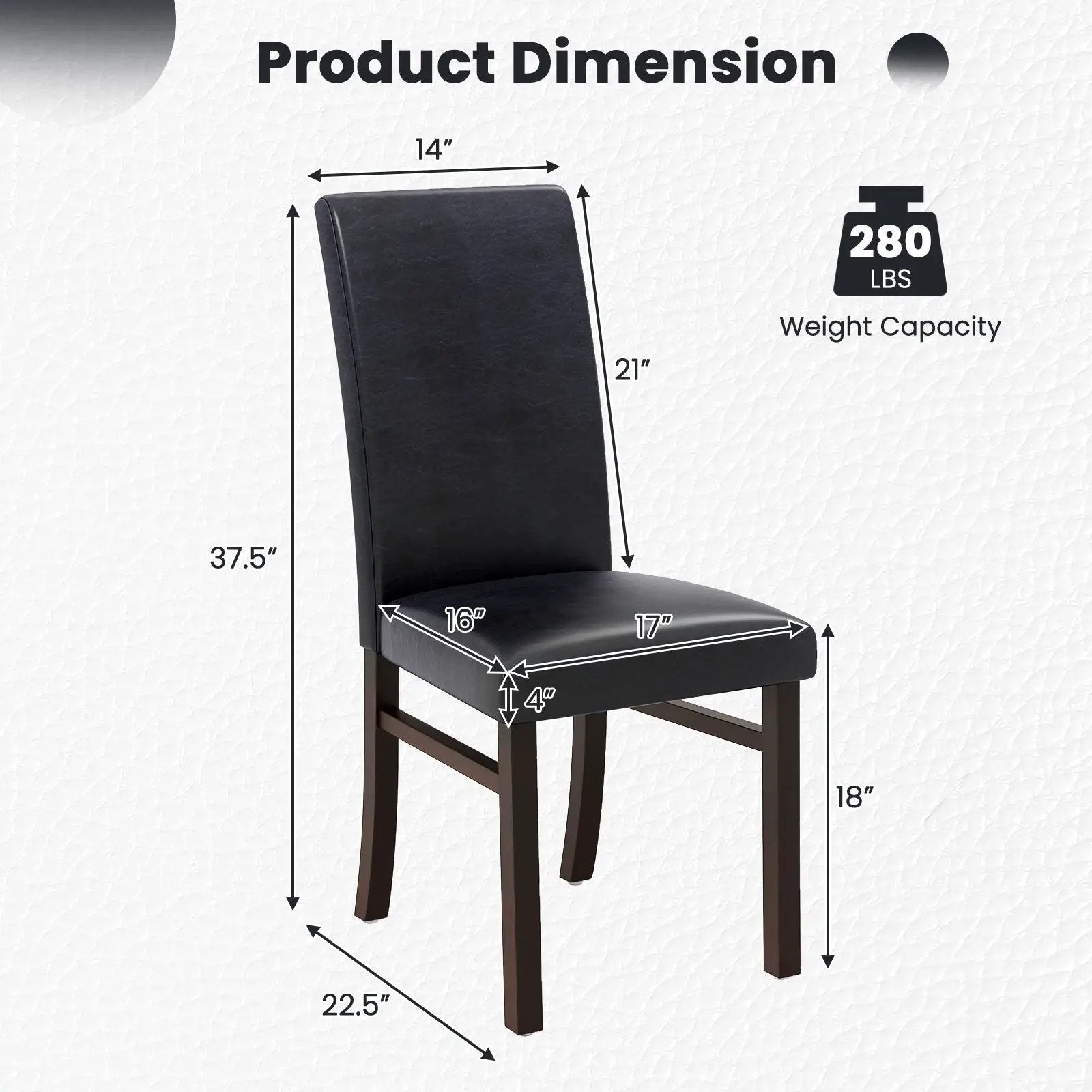 Upholstered Dining Chairs Set of 2 with Solid Rubber Wood Legs by DirectDeals