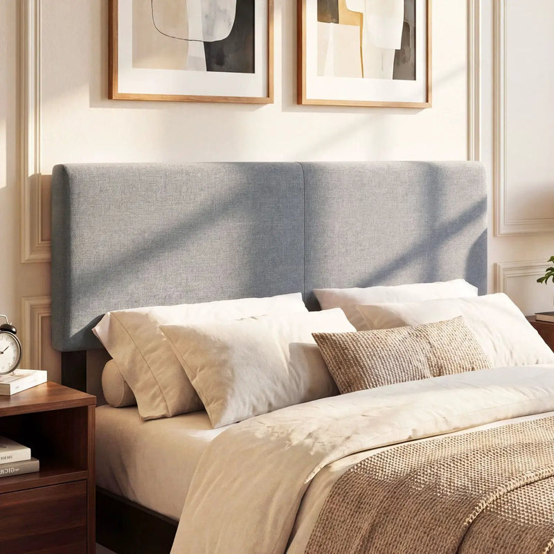 Upholstered Headboard Queen/Full Size Vertical Quilted Panel by DirectDeals