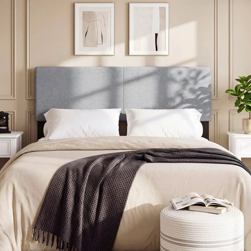 Upholstered Headboard Queen/Full Size Vertical Quilted Panel by DirectDeals