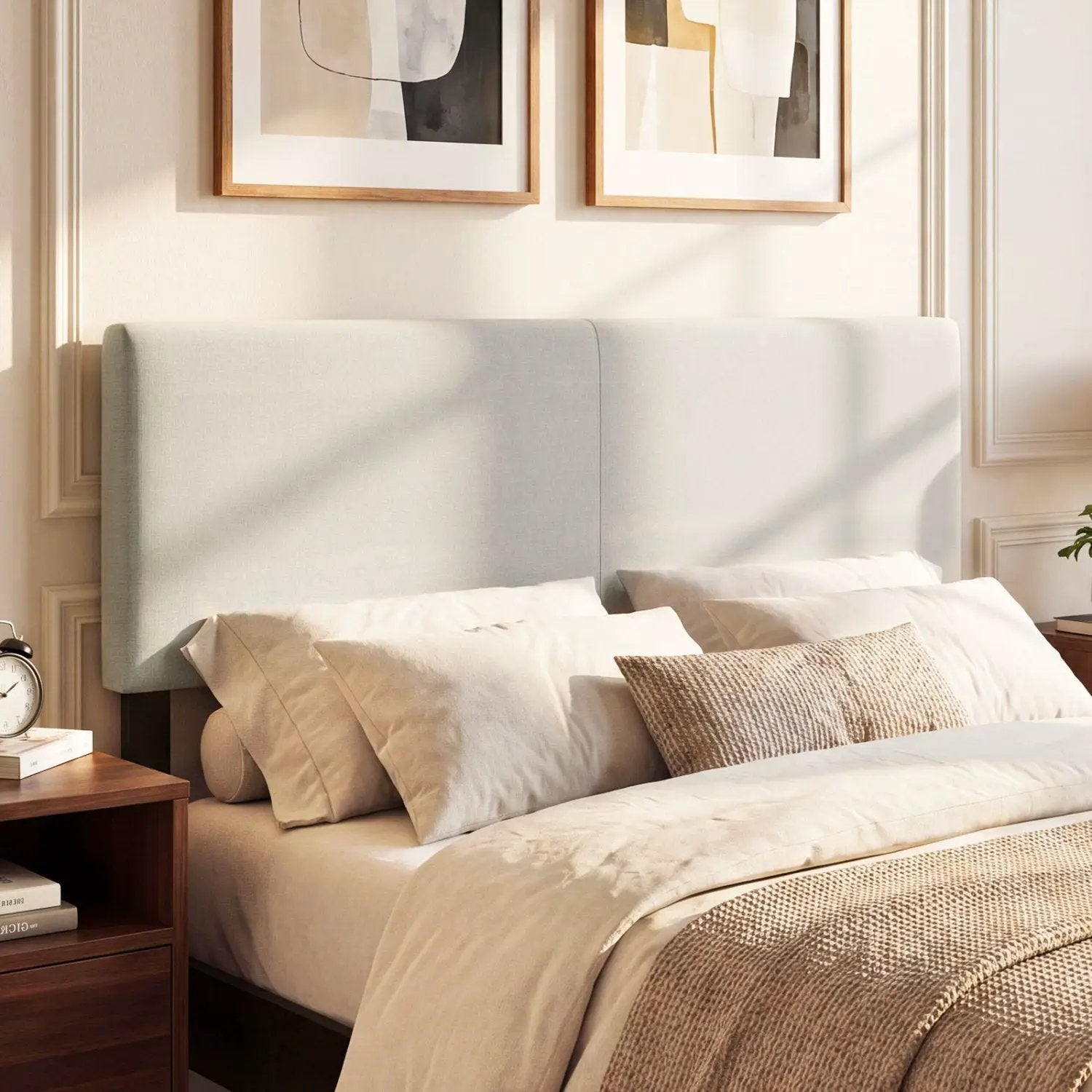 Upholstered Headboard Queen/Full Size Vertical Quilted Panel by DirectDeals