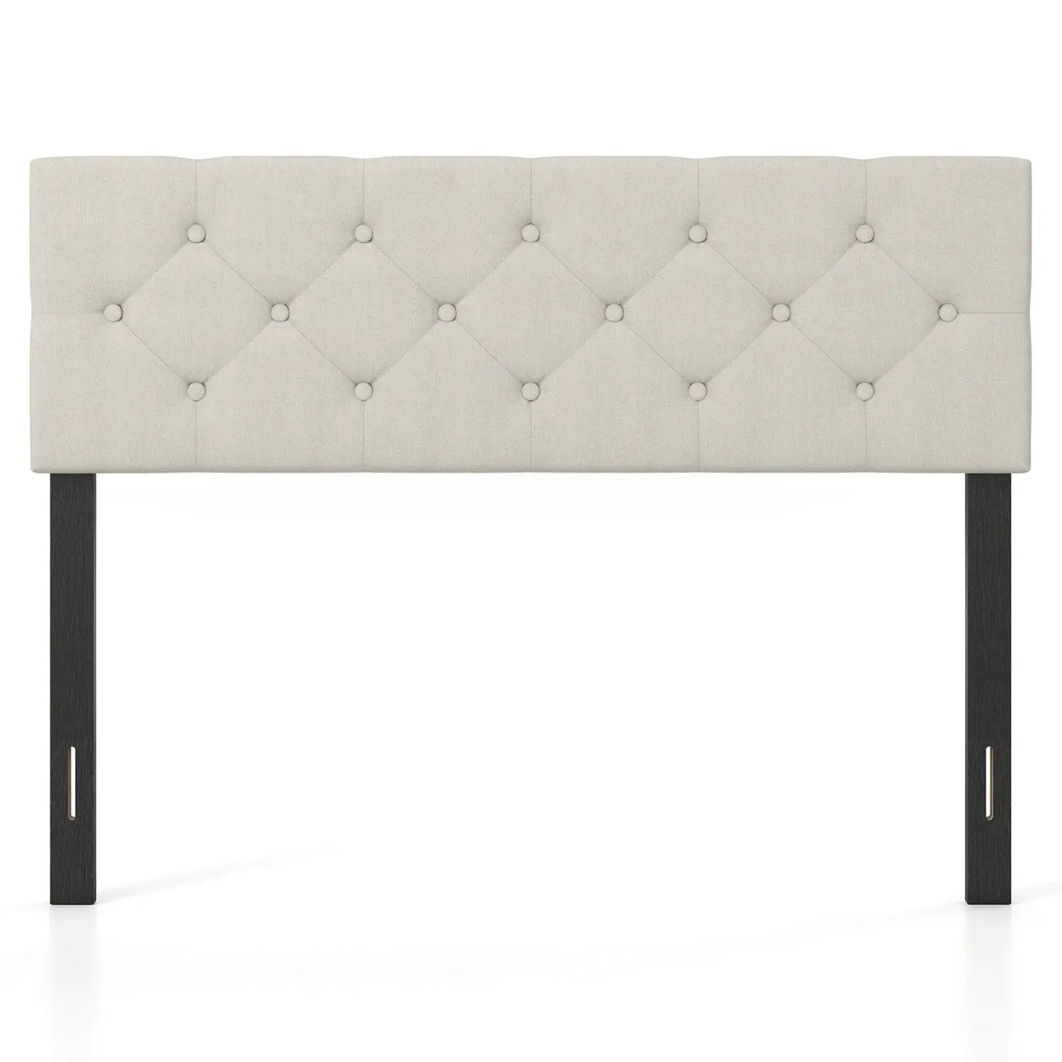 Upholstered Tufted Headboard Queen/Full Size with Adjustable Legs by DirectDeals