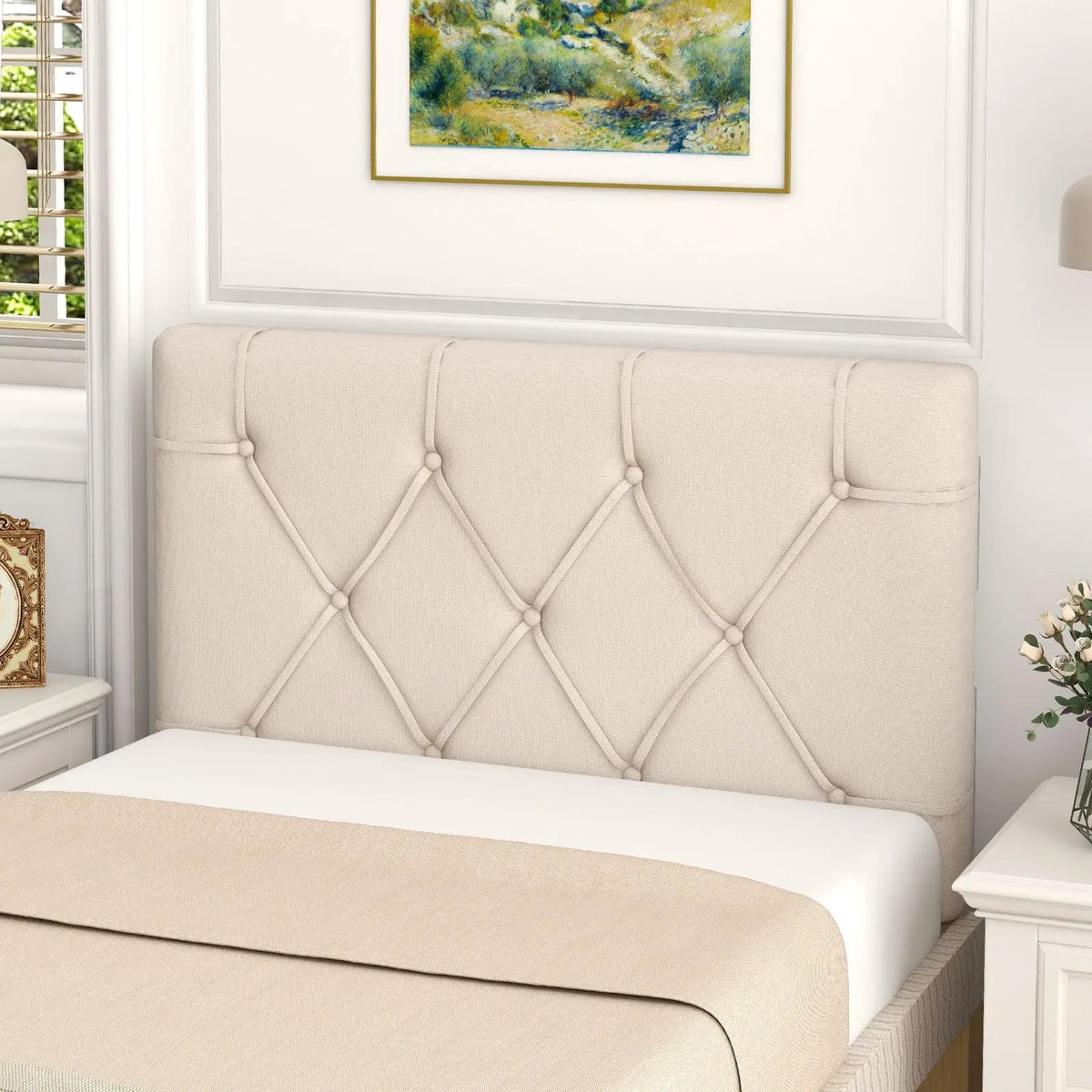 Upholstered Headboard for Twin Size Bed with Fabric Upholstery by DirectDeals