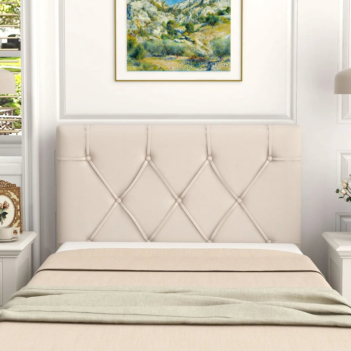 Upholstered Headboard for Twin Size Bed with Fabric Upholstery by DirectDeals