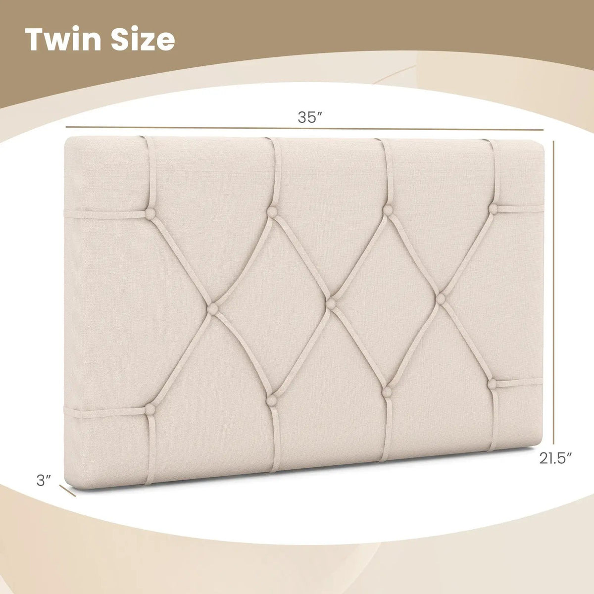 Upholstered Headboard for Twin Size Bed with Fabric Upholstery by DirectDeals