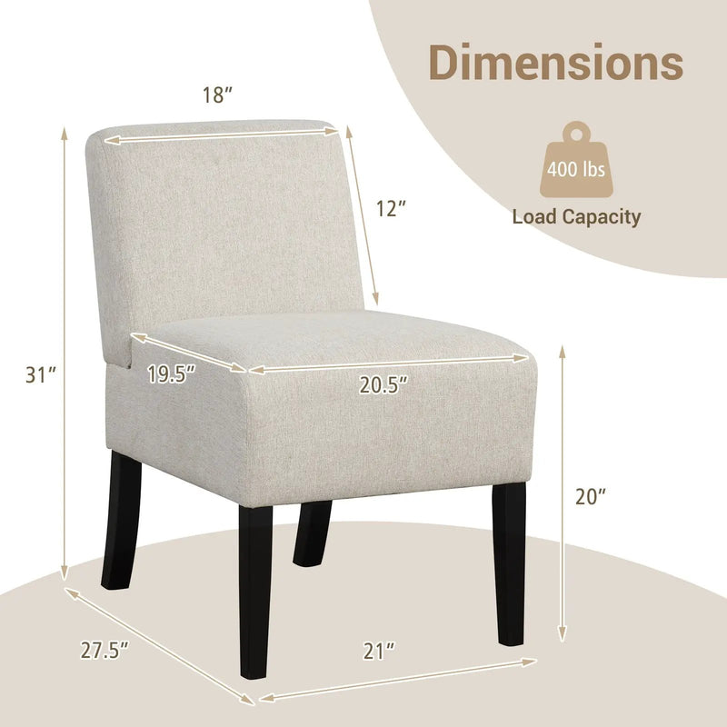 Upholstered Living Room Chair with Rubber Wood Legs by DirectDeals