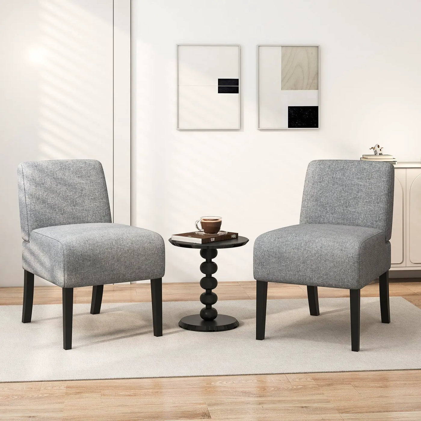Upholstered Living Room Chair with Rubber Wood Legs by DirectDeals