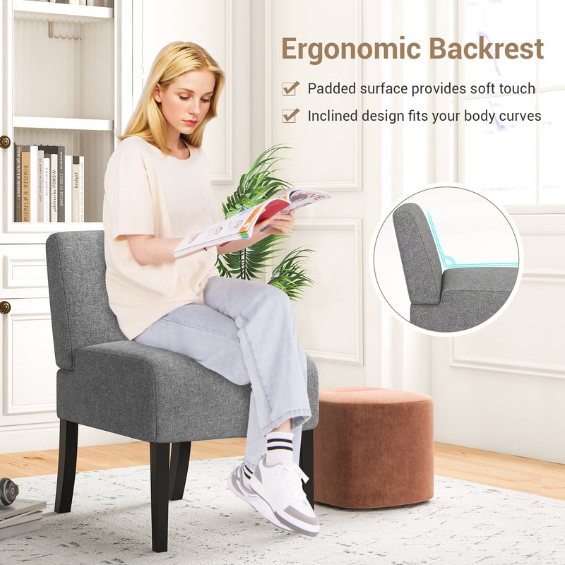 Upholstered Living Room Chair with Rubber Wood Legs by DirectDeals