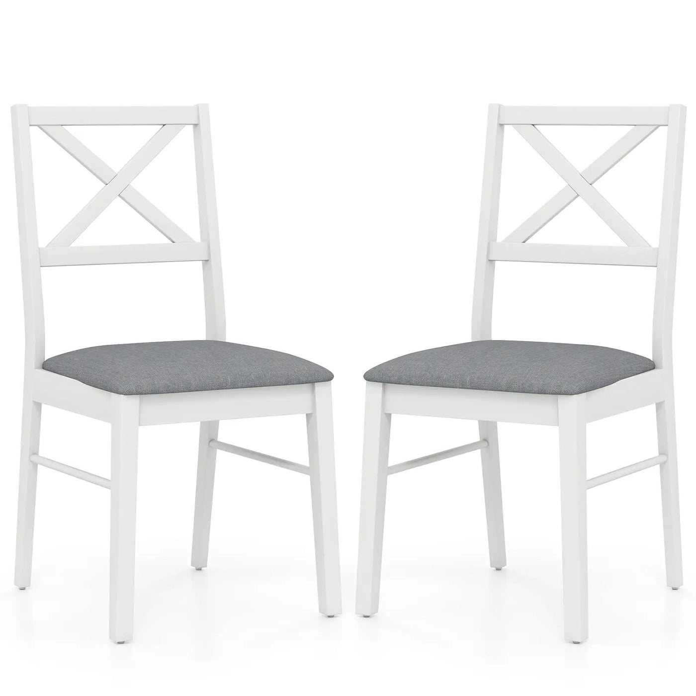 Upholstered Side Dining Chairs Set of 2 with Rubber Wood Frame by DirectDeals