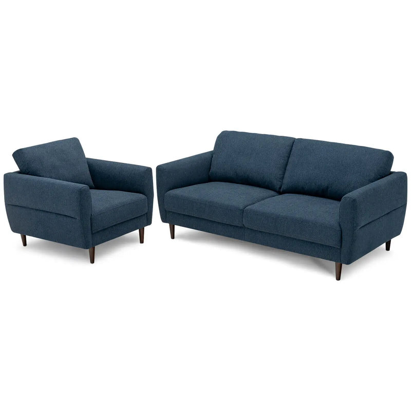 2 Pieces Upholstered Sofa Set with Removable Cushion Covers by DirectDeals