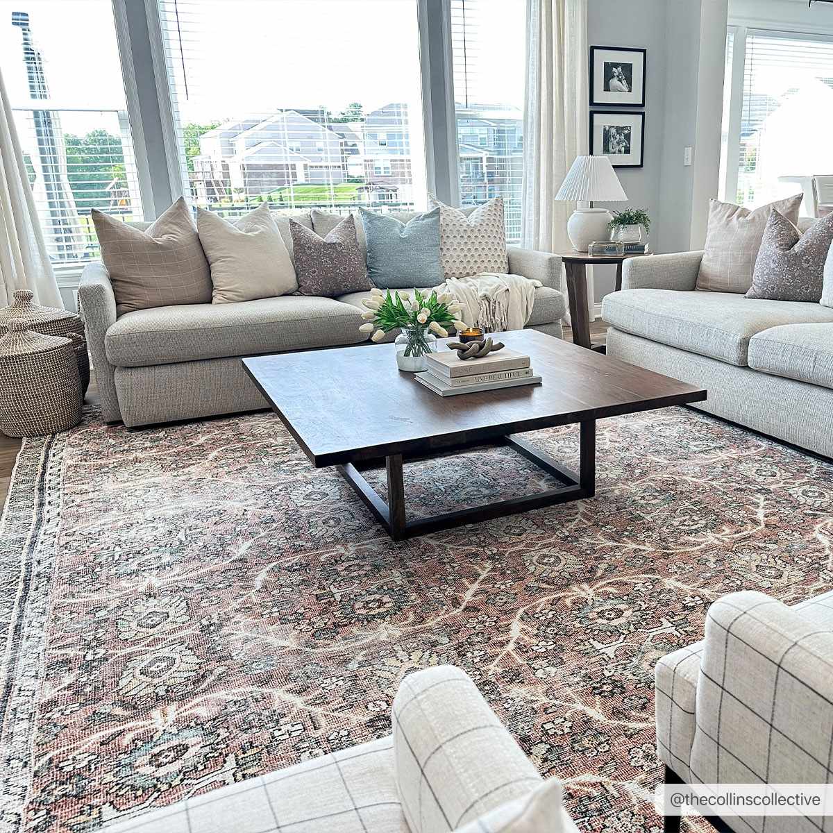 Urpi Rose & Brown Washable Area Rug by Hauteloom