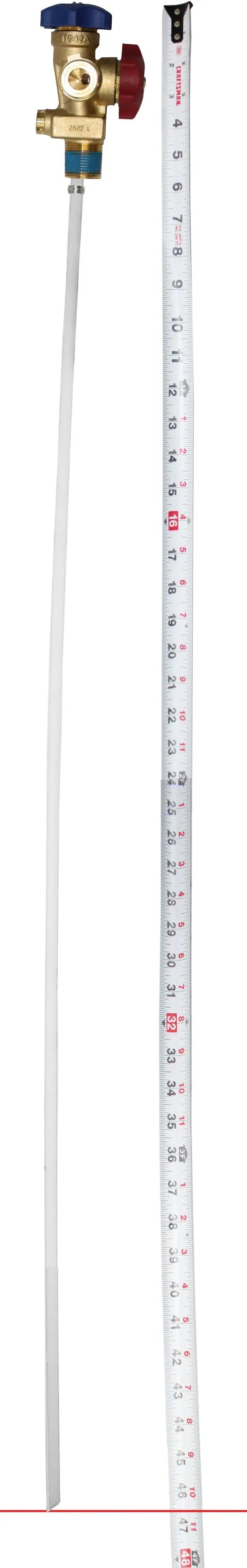 Flame King Dual Access Vapor/Liquid Valve + Dip Tube for 123LB Refrigerant Tank by Flame King Products
