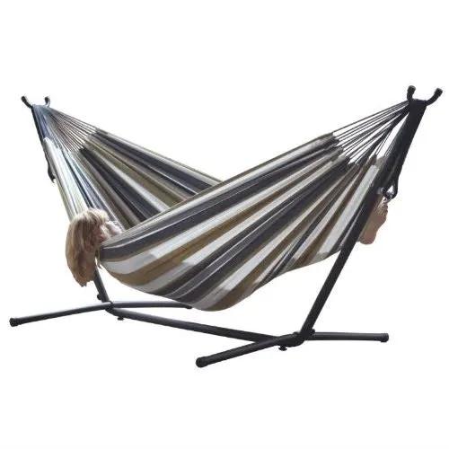 Desert Moon Pattern Cotton Hammock with 9-FT Steel Stand by HomePacific