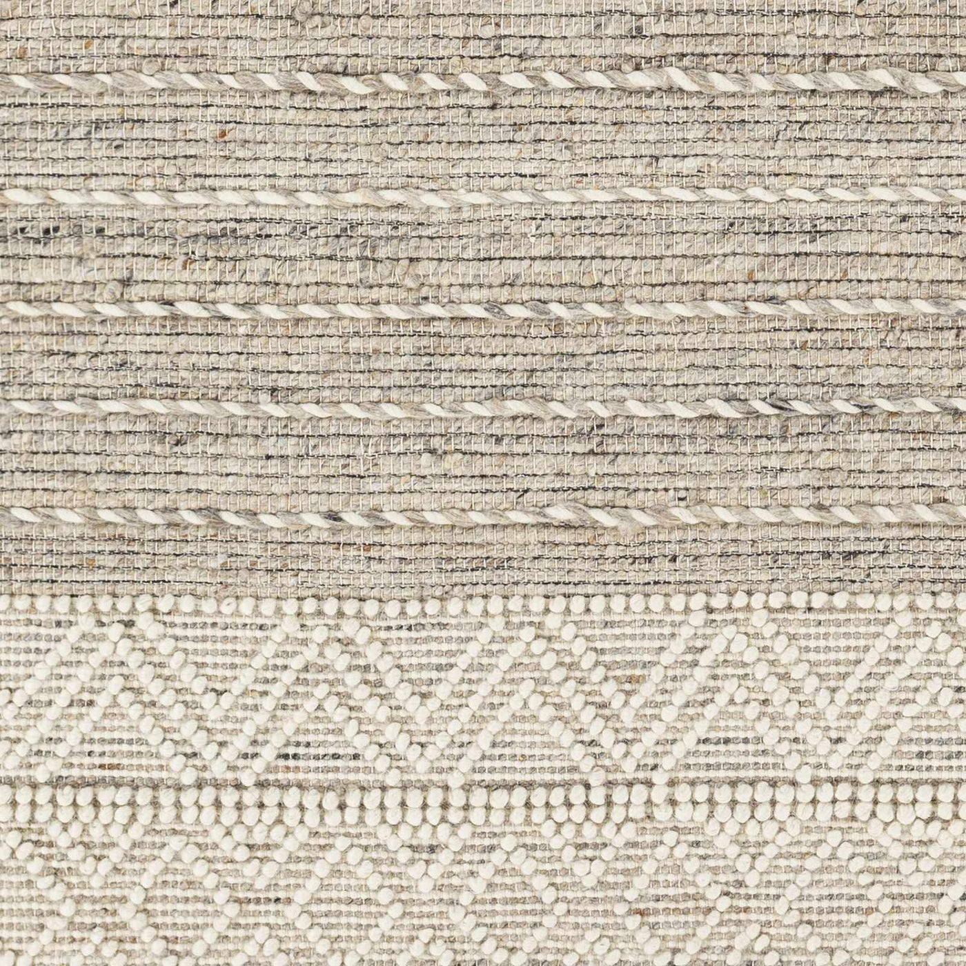 Cream Veruela Wool Blend Braided Tassel Area Rug - Clearance by Boutique Rugs