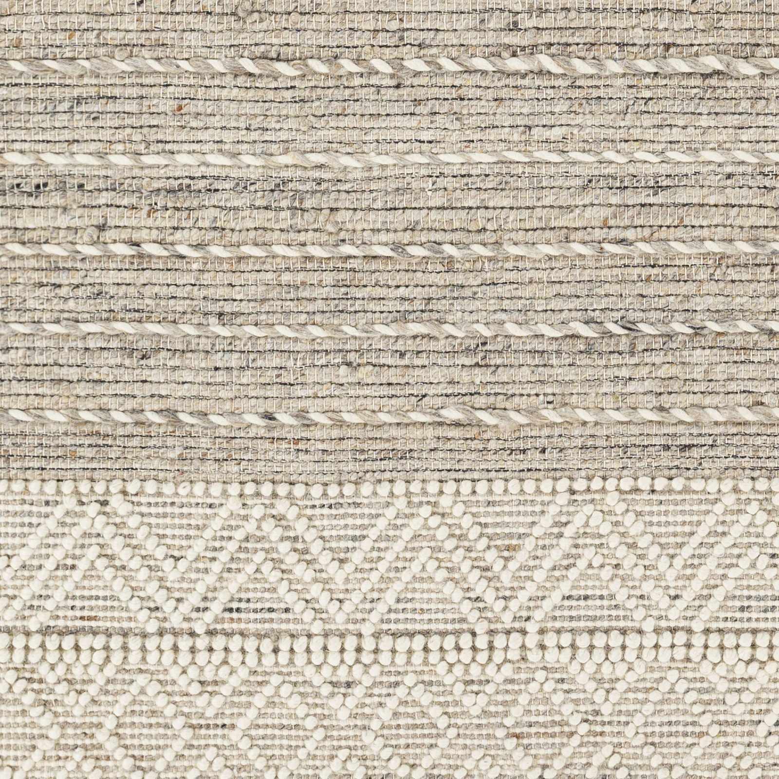 Cream Veruela Wool Blend Braided Tassel Area Rug - Clearance by Boutique Rugs