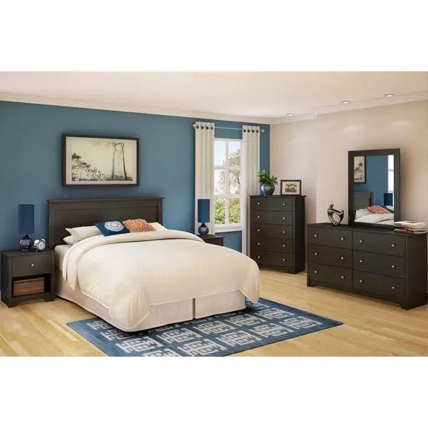 Dark Brown Chocolate Wood Finish 5-Drawer Bedroom Chest of Drawers by HomePacific