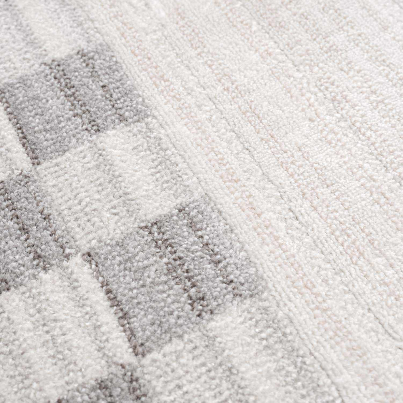 Azrika Gray Checkered Washable Rug - Clearance by Boutique Rugs
