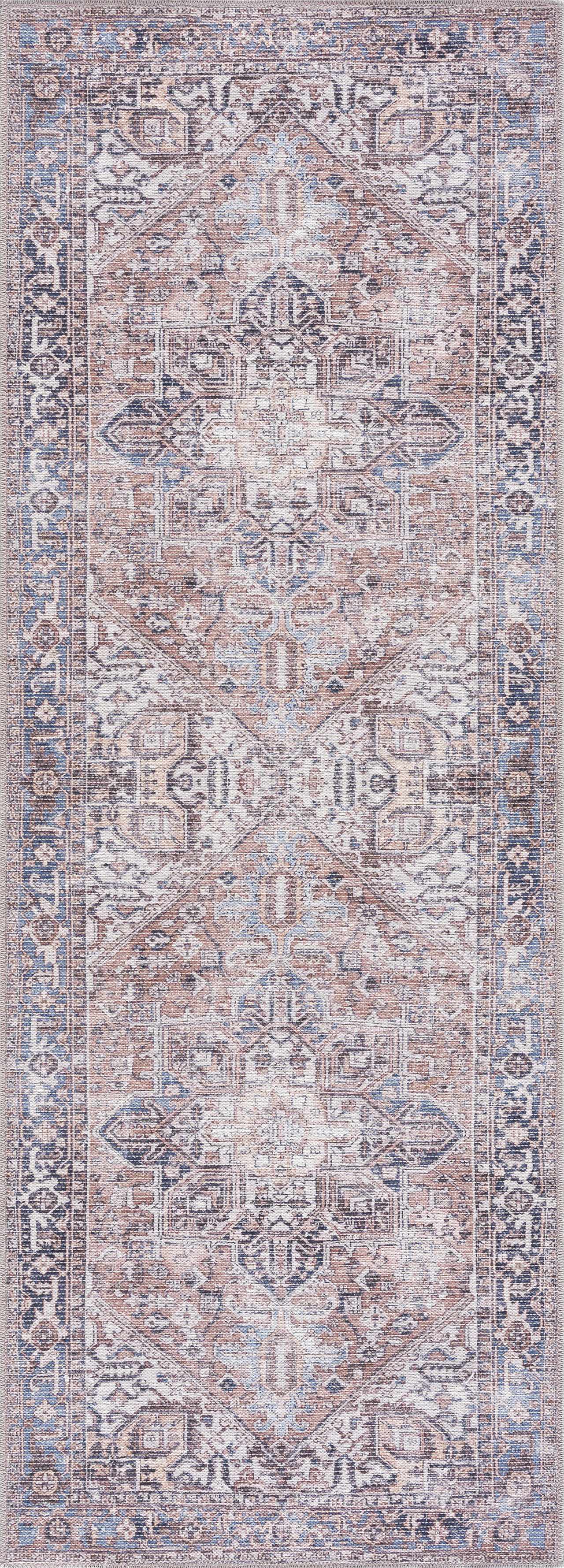 Viho Vintage Flat Pile Washable Rug - Clearance by Boutique Rugs