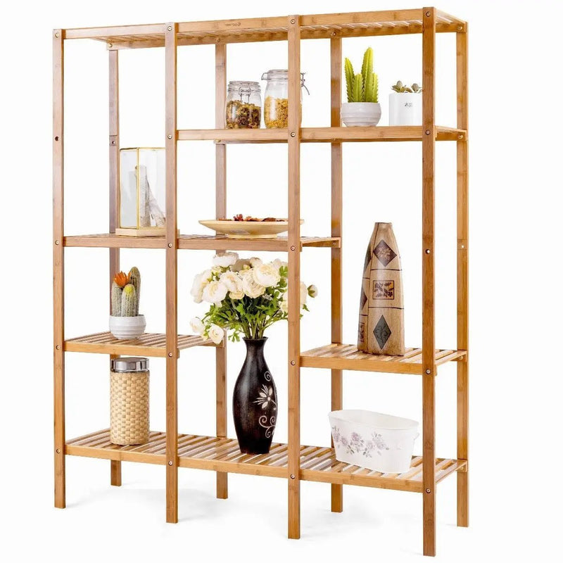 Eco-Friendly Bamboo 4-Shelf Bookcase Storage Rack by HomePacific