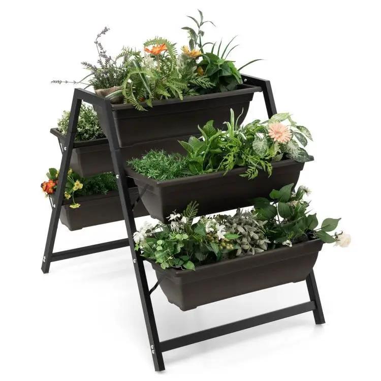 3 Tier Patio Raised Garden Bed Planter Boxes Herbs Flowers Vegetables by HomePacific
