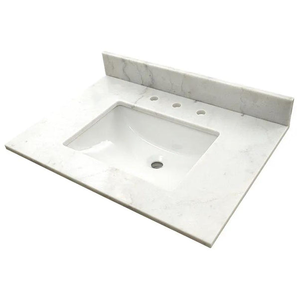 Arabesque Carrara Vanity Top Polished Marble 31x22