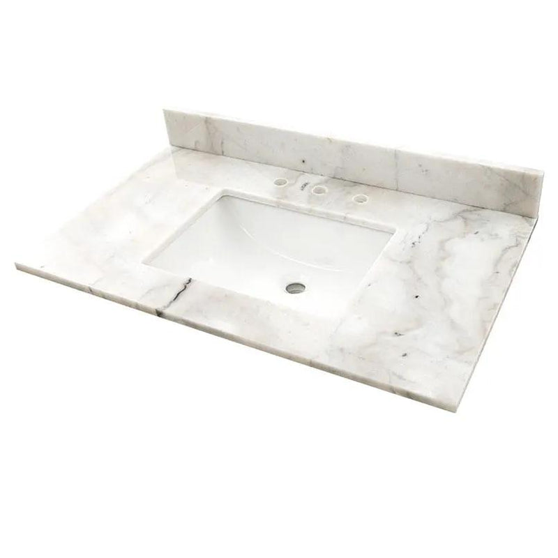 Arabesque Carrara Polished Marble Tiles 37x22 close up