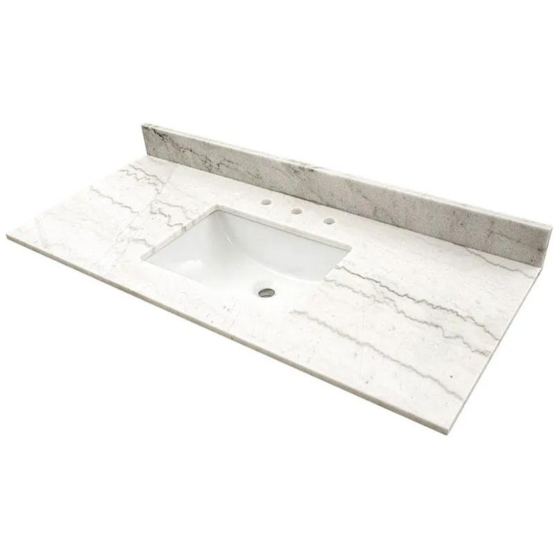 Arabesque Carrara Polished Marble Tiles 49x22 close up