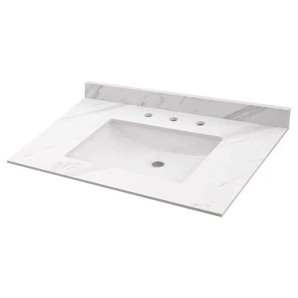 Calacatta Lumas Vanity Top Polished Engineered Marble 49x22