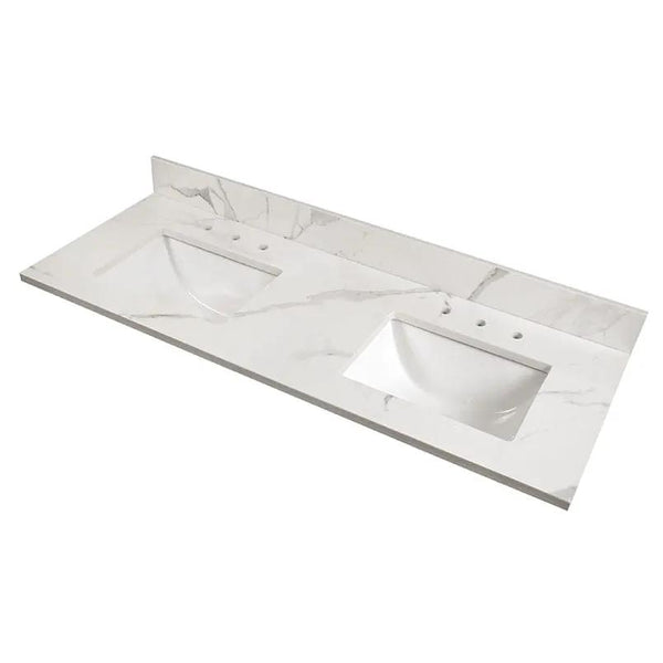 Calacatta Nowy Marble Look Vanity Top Polished Engineered 61x22