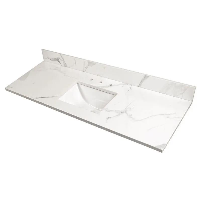Calacatta Nowy Polished Engineered Marble Tiles 61x22 2 close up