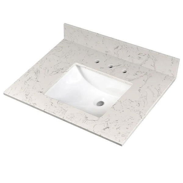 Carrara Sky Vanity Top Polished Engineered Marble 37x22