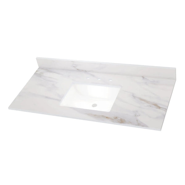 Calacatta Castana® Vanity Top With Sink Polished Quartz 49x22