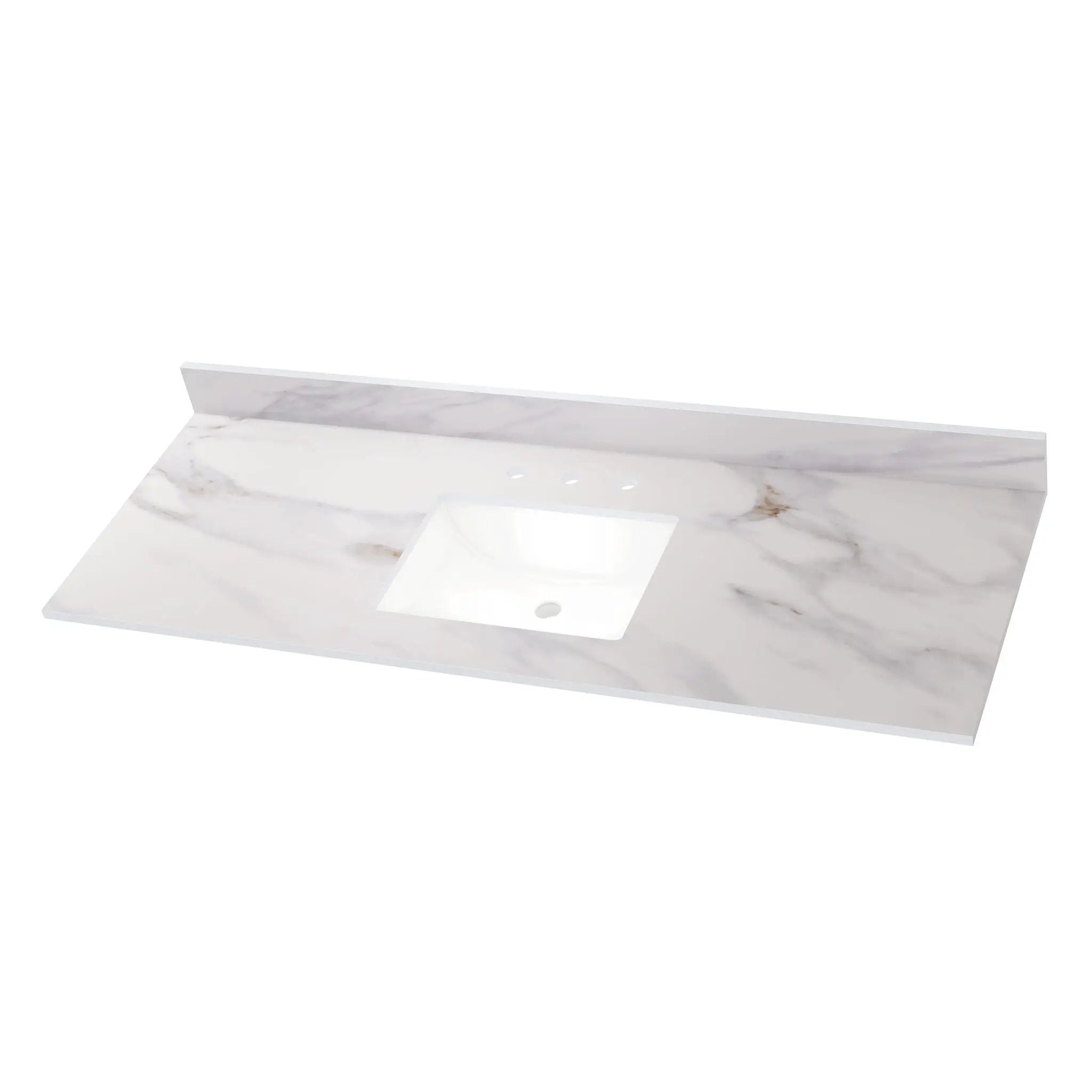Calacatta Castana Polished Quartz Tiles 61x22 close up