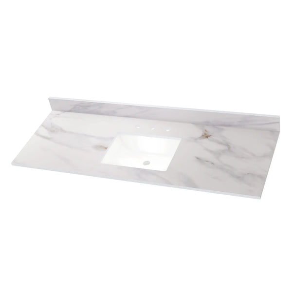 Calacatta Castana® Vanity Top With Sink Polished Quartz 61x22