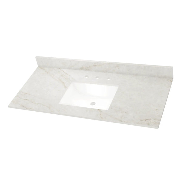 Ivoritaj™ Vanity Top With Sink Polished Quartz 49x22