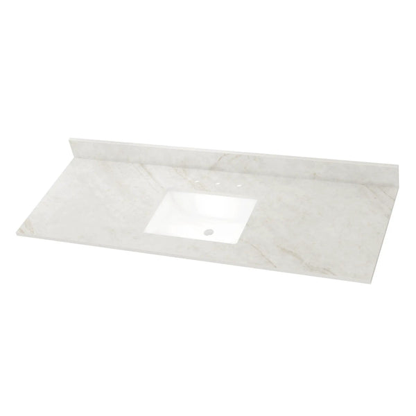 Ivoritaj™ Vanity Top With Sink Polished Quartz 61x22