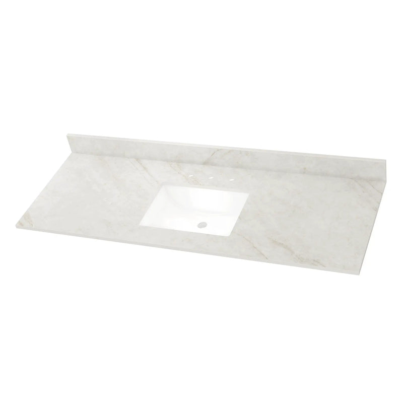 Ivoritaj™ Polished Quartz Tiles 61x22 close up
