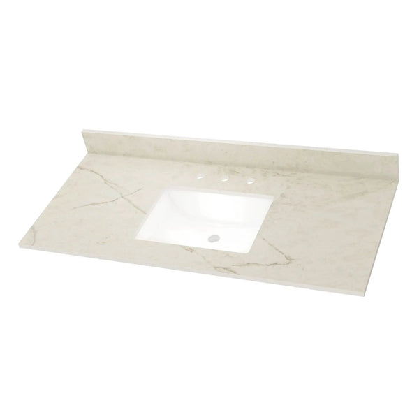 Solitaj™ Quartz Vanity Top With Sink Q+ Collection Polished 49x22