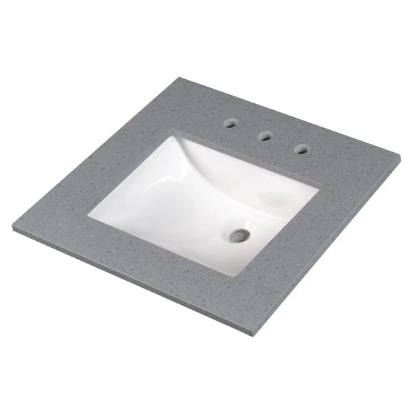 Sparkling Gray Vanity Top Polished Engineered Marble 31x22