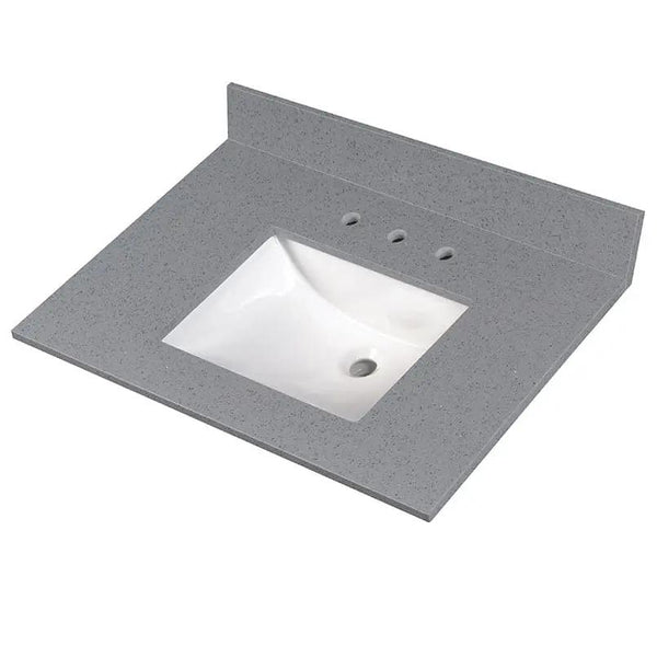 Sparkling Gray Vanity Top Polished Engineered Marble 37x22