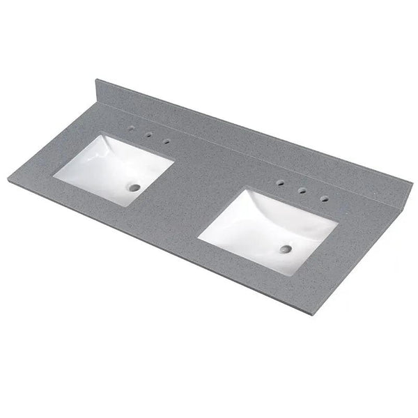 Sparkling Gray Vanity Top Polished Engineered Marble 61x22