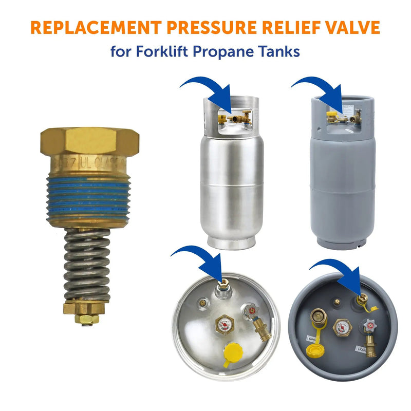 Flame King Replacement Pressure Relief Valve for Forklift Steel and Aluminum Tanks by Flame King Products