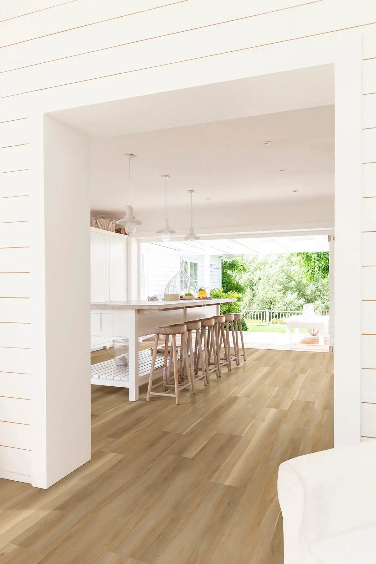 Nove Reserve Bayhill Blonde Matte Wood Look Lvt Planks 9x48 in a finished room