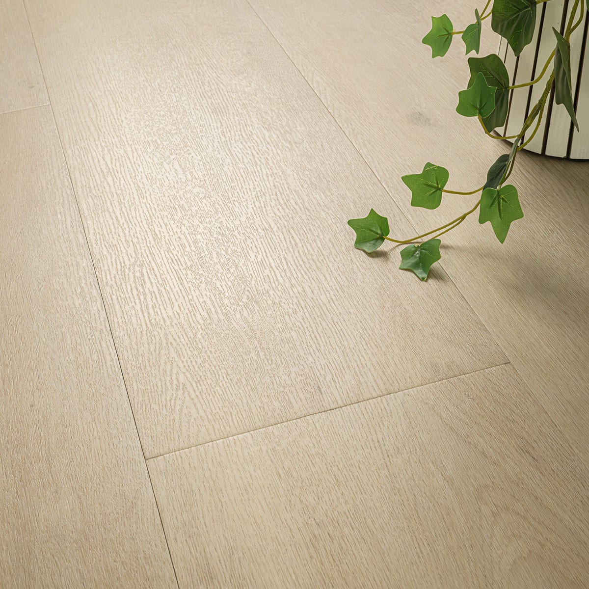 Kallum Benton Blonde Matte Wood Look Lvt Planks 9x48 in a finished room