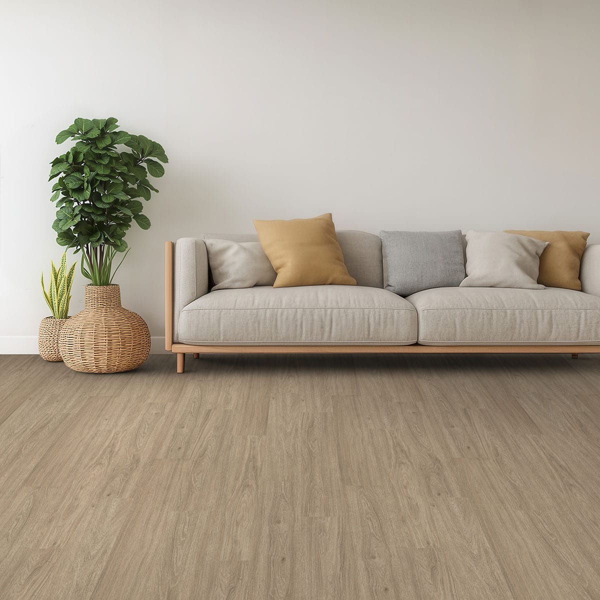 Wilmont Bleached Elm Matte Wood Look Lvt Planks 7x48 in a finished room