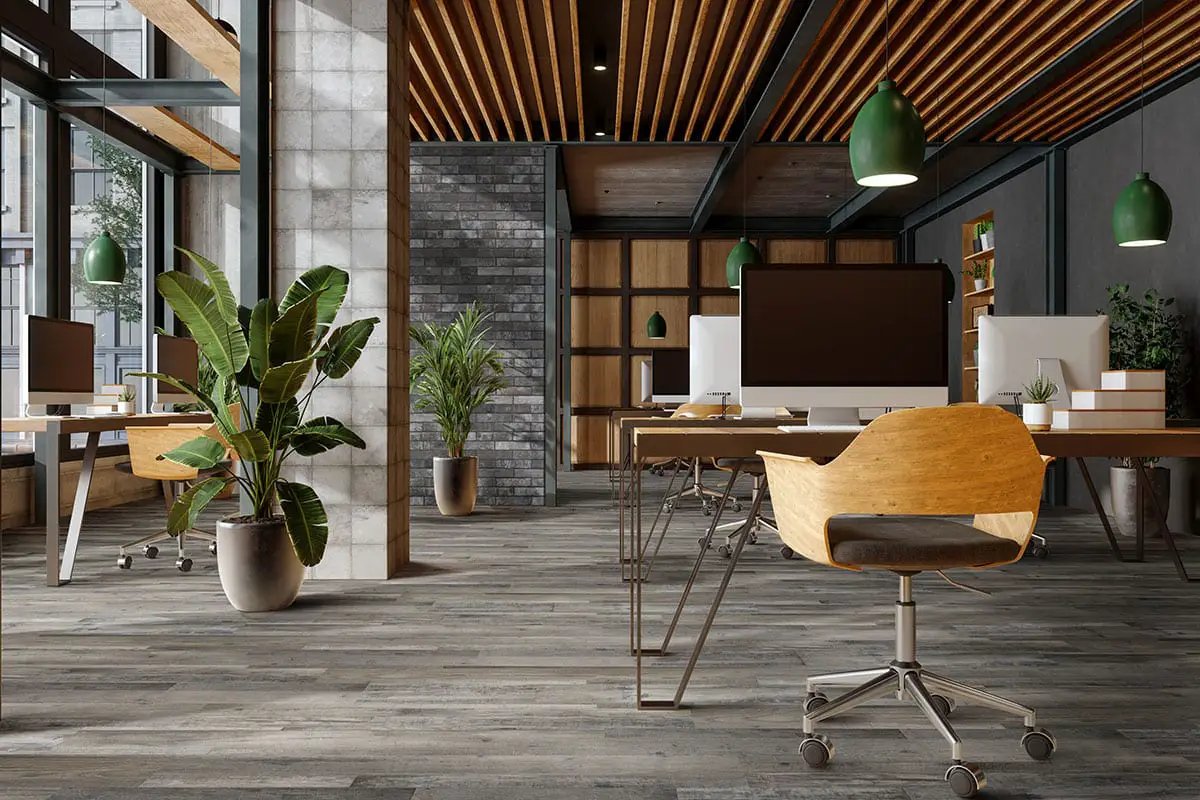 Glenridge Coastal Mix Semi Gloss Quarter Round Wood Look Lvt Moldings 0.64x0.75 in a finished room