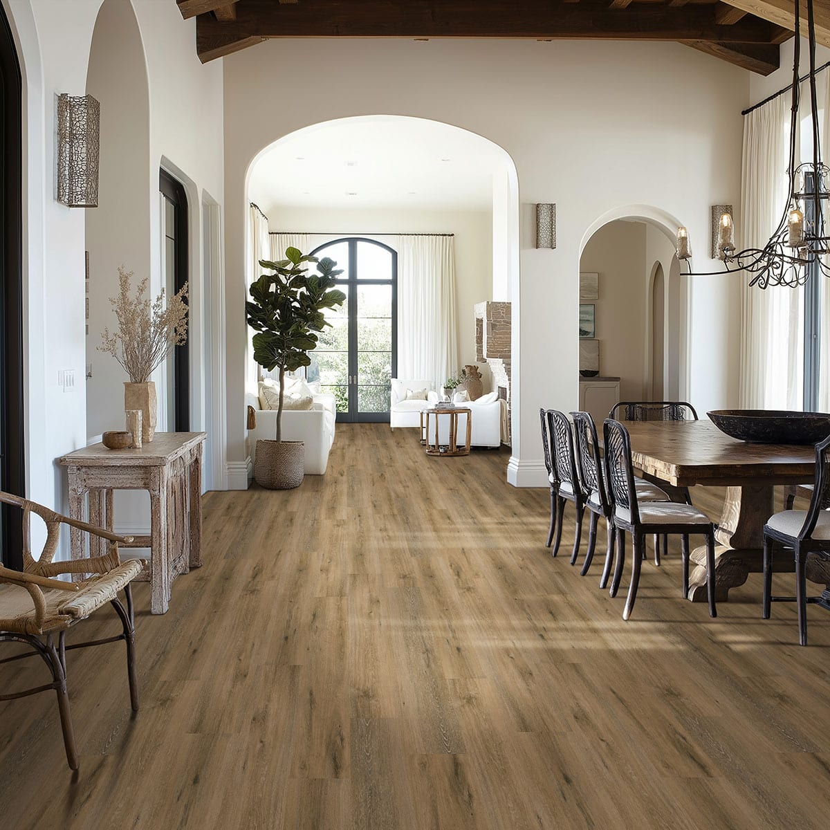 Nove Reserve Hatfield Matte Wood Look Lvt Planks 9x48 in a finished room